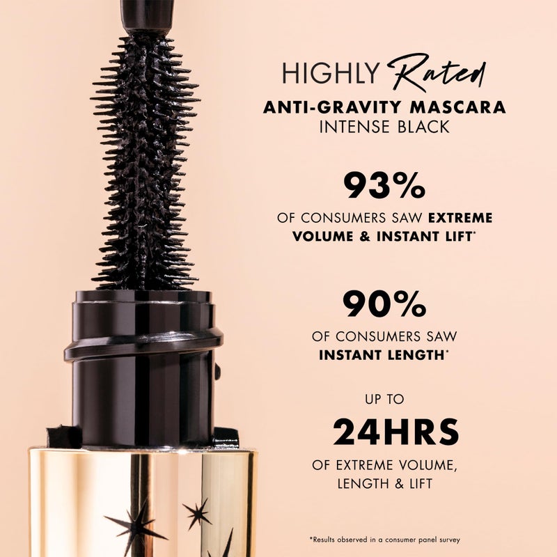 Milani Mascara Volume and Length, Highly Rated Anti-Gravity Black Shade with Castor Oil and Molded Hourglass Shaped Lash Coating Mascara Wand - 2 Pack - Image 3