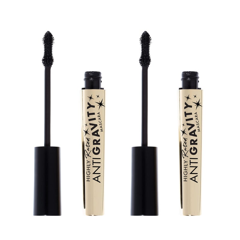 Milani Mascara Volume and Length, Highly Rated Anti-Gravity Black Shade with Castor Oil and Molded Hourglass Shaped Lash Coating Mascara Wand - 2 Pack - Image 1