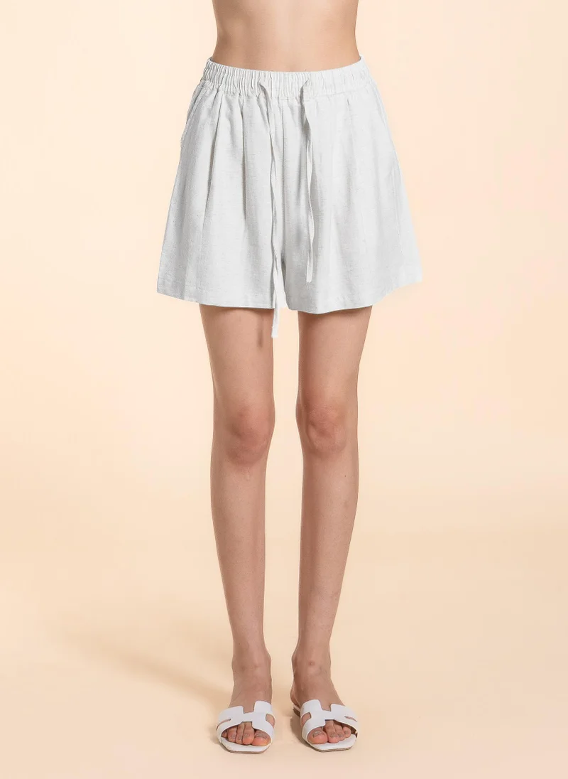 LINEN BLEND COMFORT SHORTS