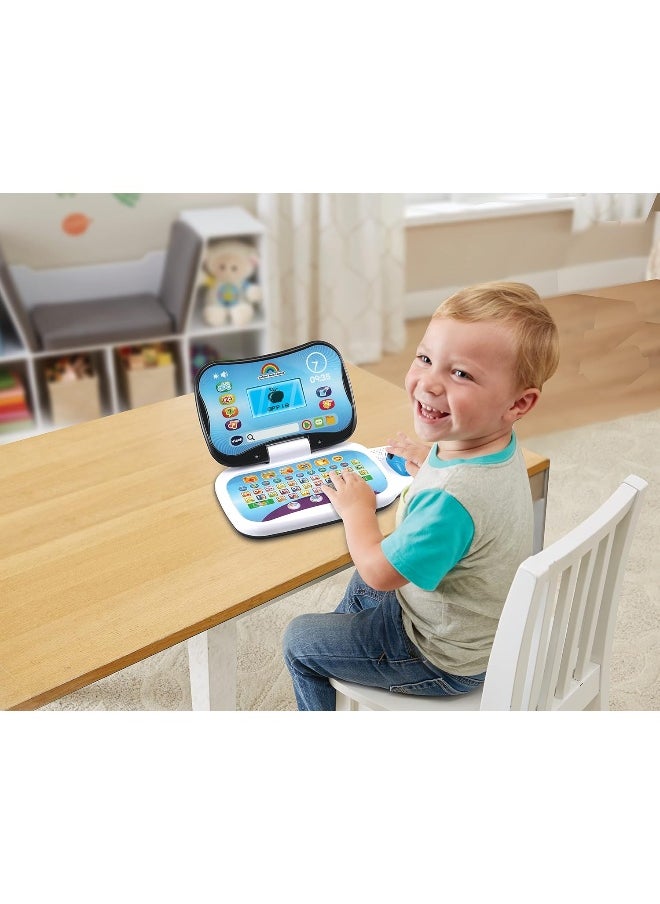 vtech Toddler Tech Laptop, Interactive Educational Computer Toy, 20 Games Learn Alphabet, Letters, Shapes, Numbers, Music & French, Kids Age 2, 3, 4 + Years, English Version,Blue,Medium  - Image 4