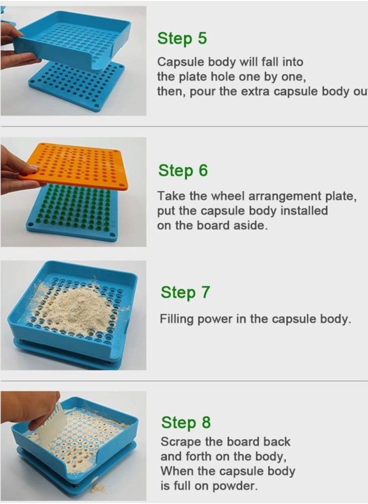 Excefore - Capsule Machine for Capsules with High Efficiency, Capsule Machine, No.000 to 100 Holes, Suitable for Small Factories, Pharmacies, Sample Rooms, Laboratories, Hospitals, Blue - Image 1