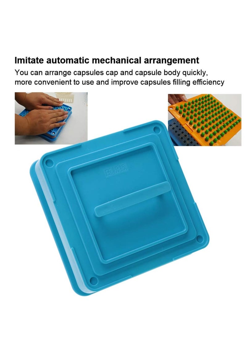 Excefore - Capsule Machine for Capsules with High Efficiency, Capsule Machine, No.000 to 100 Holes, Suitable for Small Factories, Pharmacies, Sample Rooms, Laboratories, Hospitals, Blue - Image 1