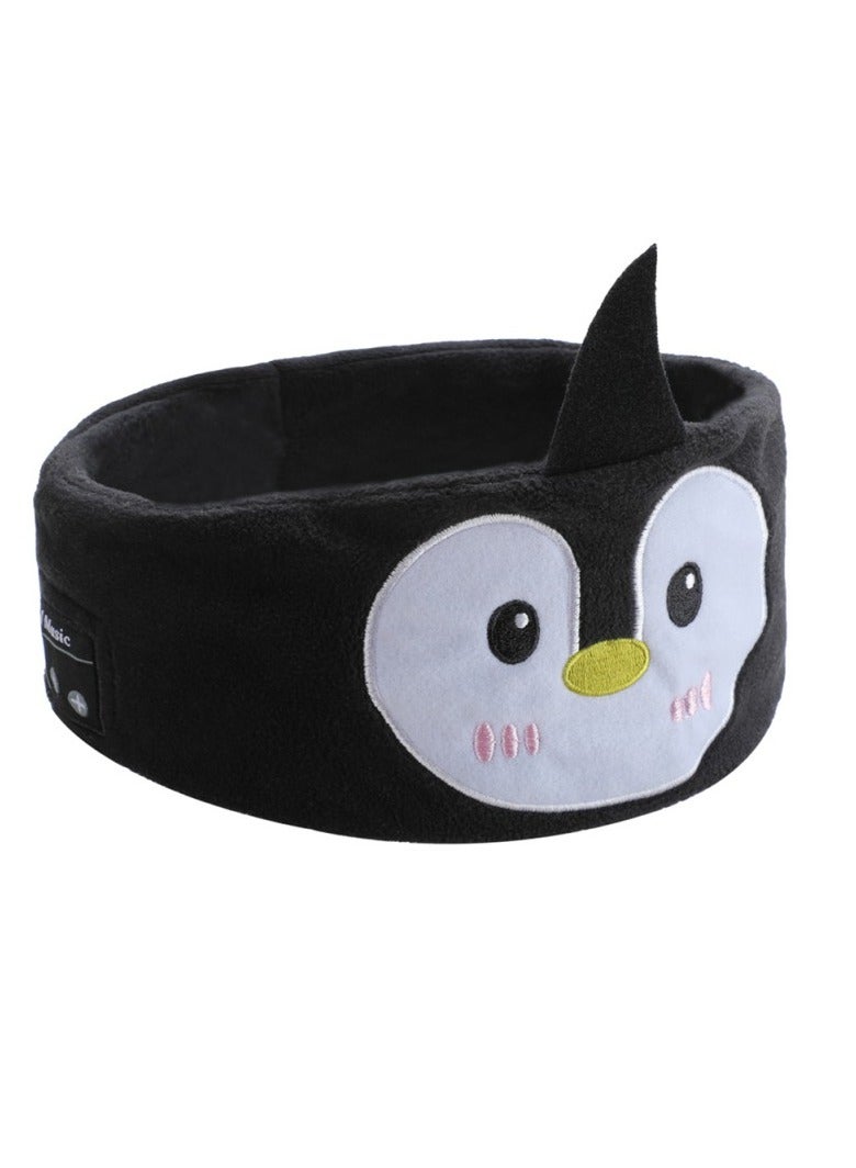 ارواق عصابة رأس لسماعات الرأس للأطفال، سماعات رأس لاسلكية فوق الأذن، عصابة رأس موسيقى من الصوف الناعم المرنة المحمولة، سماعات نوم مريحة للأطفال الرضع والأطفال الصغار، (قطعة واحدة، أسود) - Image 1