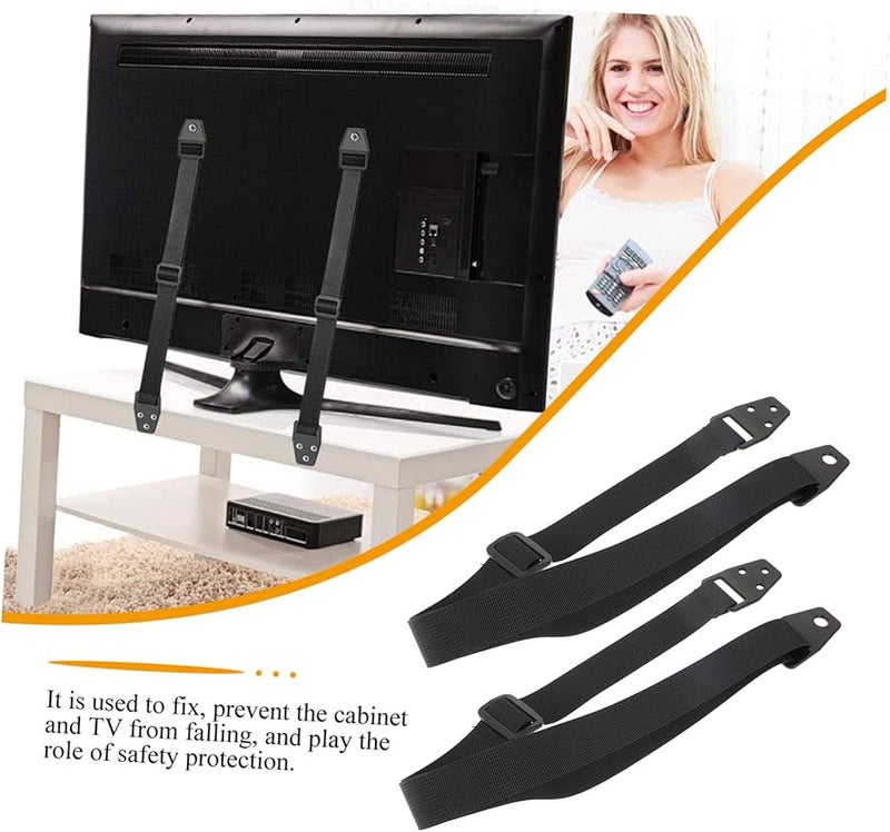 ميكيكيت 4 قطع أحزمة أمان التلفزيون، أحزمة تثبيت الأثاث، تركيب آمن للمنزل - Image 3
