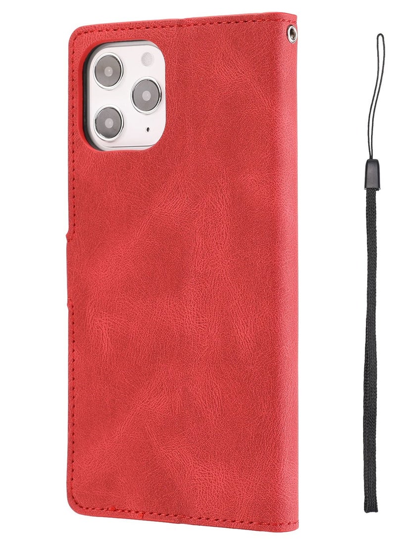 Suteni Flip Cover Leather Protective Hidden Card Slots Phone Case for iPhone - Image 2