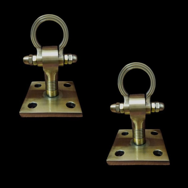 Kkriya Home Decor 2 PCS Kriya Home Decor Strong and Sturdy Heavy Duty HIGrade Quality Life TIME WARRENTY Ceiling KADA Swing Patio Antique Finish Brass 16MM Rod with Weight Capacity of 1000KG  - Image 2