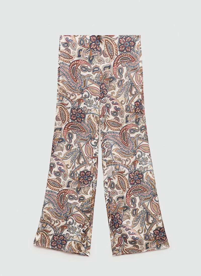 MANGO Flowy Printed Pants