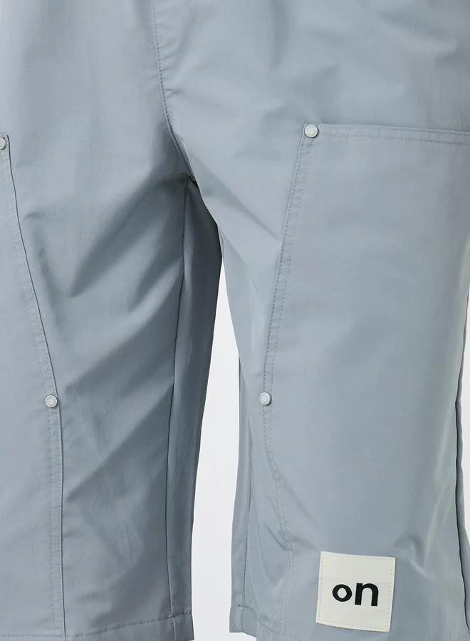 Styli Styli Men Grey Oversized Shorts with Badge Detail