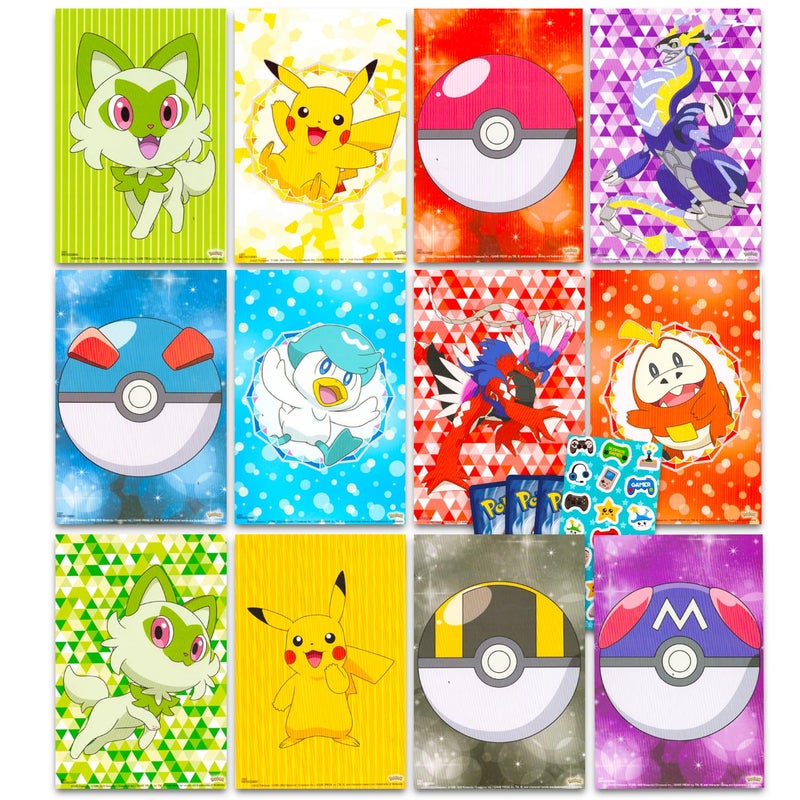 Nintendo Mini Pokemon Posters - Pokemon Poster Set Bundle Includes 12 Mini Pokemon Room Decor Posters (4" x 6"), Stickers, More | Pokemon Decorations - Image 1