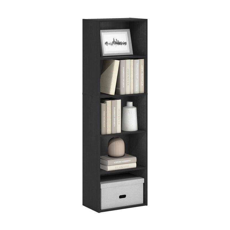 Furinno Luder Bookcase  Bookshelf  Storage Shelves 5Tier Blackwood
