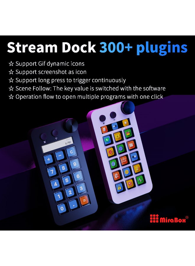 MiraBox Stream Dock Custom Visual Keyboard with 15 LCD Keys – Dynamic Gif Icons, Screenshot Icons, Multi-Function Buttons, One-Click Operations – Programmable Control Console for Streaming & Work - Image 2