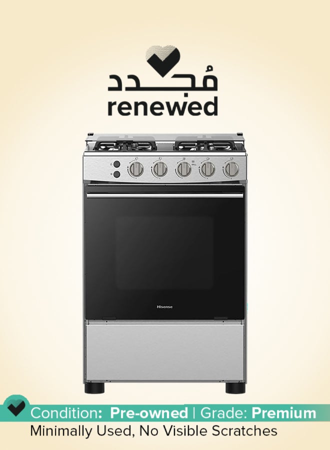 Hisense Renewed - 60X60 Cm 4 Burner Cooking Range 4 HFG60121X Silver - Image 1