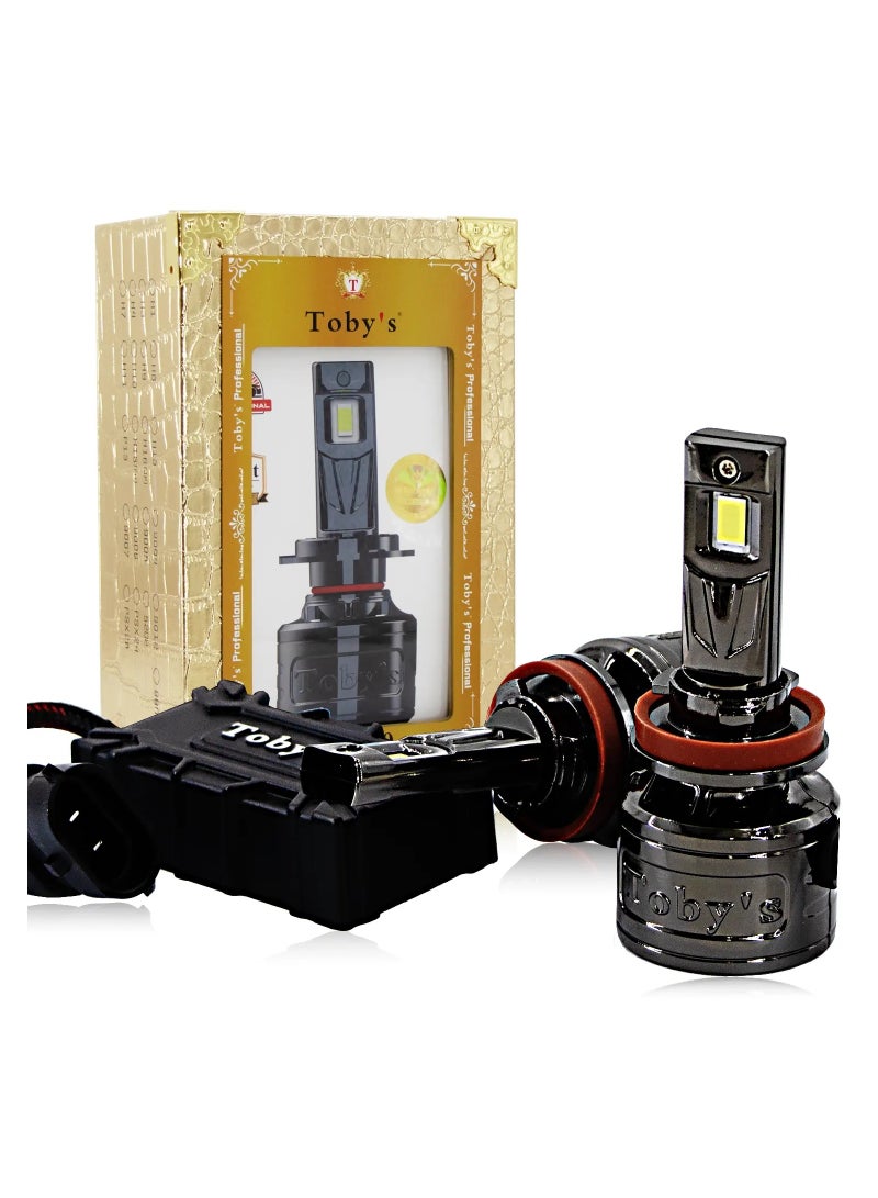 توبيز قطعتان H11 120W LED مجموعة لمبة المصباح 12000 Lumens Xtreme Bright مع درجة حرارة اللون 6500K - Image 1