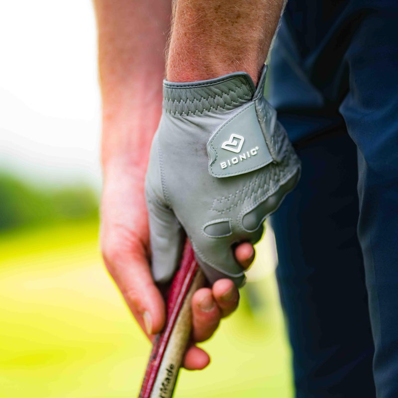 Bionic Men's StableGrip with NaturalFit 2.0 Golf Glove with Dual Expansion Thumb for Best Fit - Premium Cabretta Leatherâ€¦ (Gray, Large, Left) - Image 5