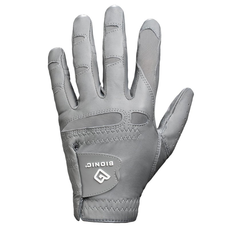 Bionic Men's StableGrip with NaturalFit 2.0 Golf Glove with Dual Expansion Thumb for Best Fit - Premium Cabretta Leatherâ€¦ (Gray, Large, Left) - Image 1