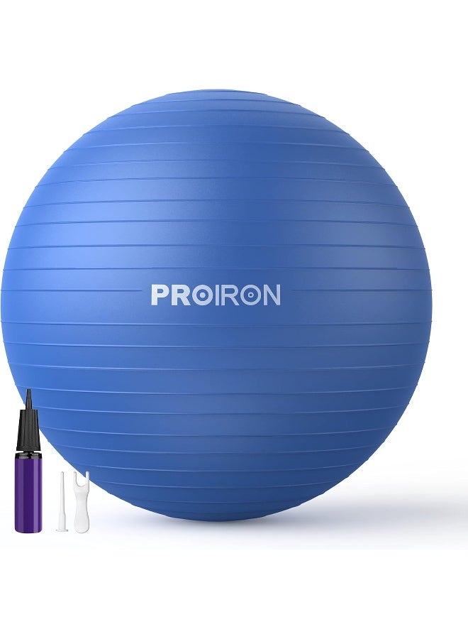 PROIRON Yoga Ball Anti-Burst Exercise Ball Chair with Quick Pump Slip Resistant Gym Ball Supports 500KG Balance Ball for Pilates Yoga Birthing Pregnancy Stability Gym Workout Training - Image 1