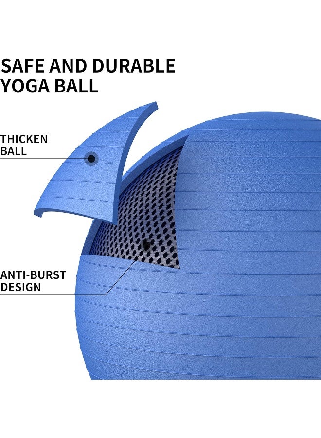 PROIRON Yoga Ball Anti-Burst Exercise Ball Chair with Quick Pump Slip Resistant Gym Ball Supports 500KG Balance Ball for Pilates Yoga Birthing Pregnancy Stability Gym Workout Training - Image 3