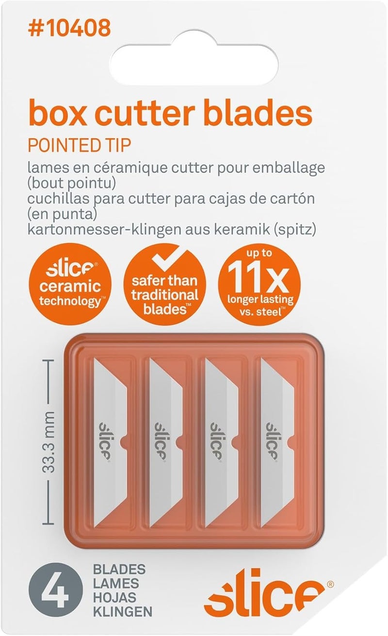 Slice 10408 Replacement Blade, Ceramic, Finger Friendly, Pointed Tip for Intricate Cuts and Thin Materials, Lasts 11x Longer than Metal - Image 1