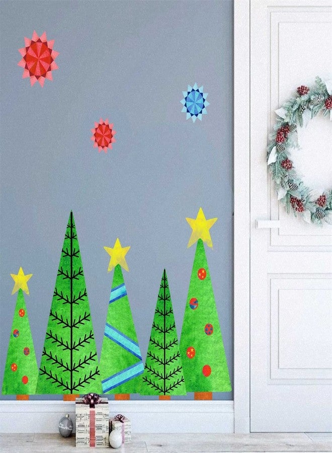 إياسو ملصقات جدارية لعيد الميلاد: أشجار، ملصقات نوافذ، وزينة للعطلات - ملصقات فينيل لتزيين المنزل - Image 5