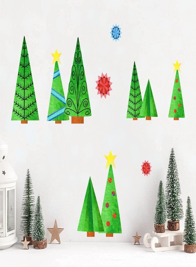 إياسو ملصقات جدارية لعيد الميلاد: أشجار، ملصقات نوافذ، وزينة للعطلات - ملصقات فينيل لتزيين المنزل - Image 3
