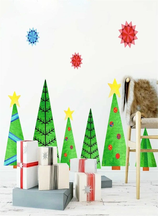 إياسو ملصقات جدارية لعيد الميلاد: أشجار، ملصقات نوافذ، وزينة للعطلات - ملصقات فينيل لتزيين المنزل - Image 2