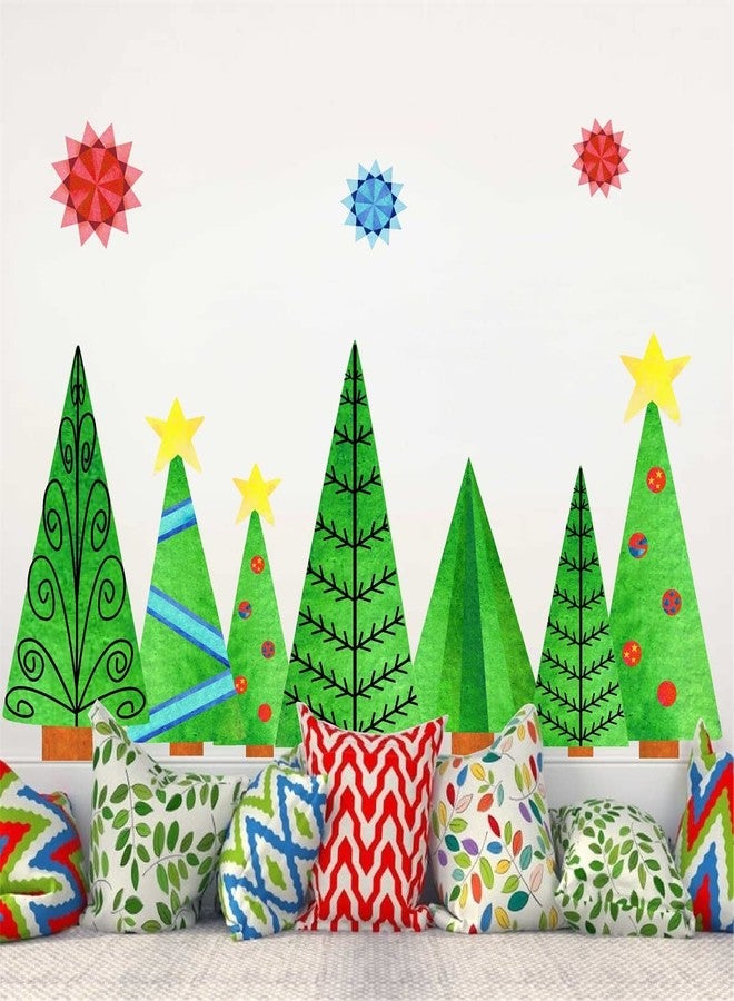 إياسو ملصقات جدارية لعيد الميلاد: أشجار، ملصقات نوافذ، وزينة للعطلات - ملصقات فينيل لتزيين المنزل - Image 1