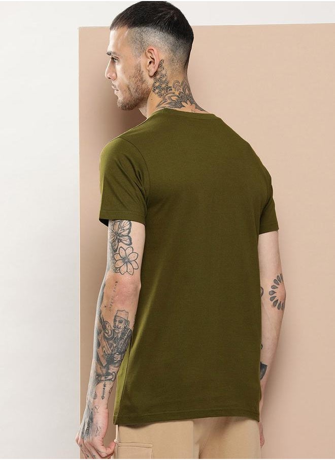 Difference of Opinion Plain Regular Fit T-Shirt by Styli  - Image 3