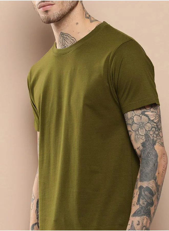 ديفيرينس أوف أوبينيون Plain Regular Fit T-Shirt by Styli
