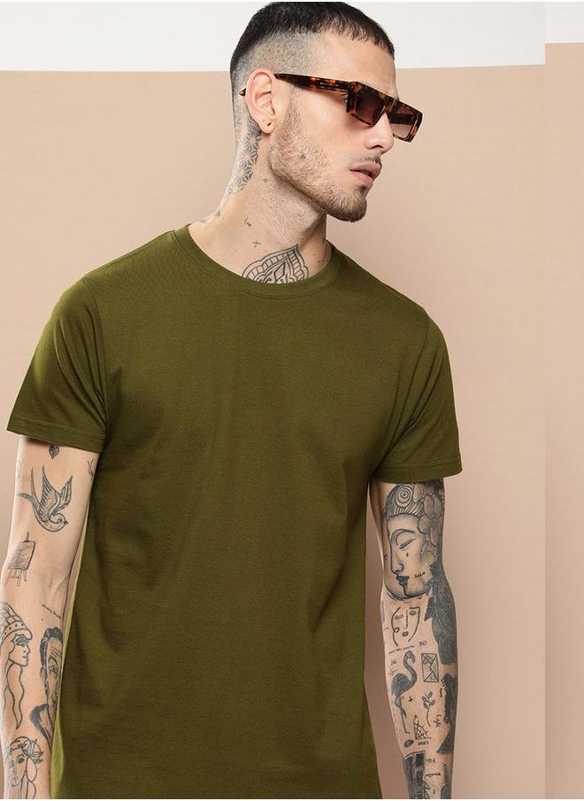 Difference of Opinion Plain Regular Fit T-Shirt by Styli  - Image 1