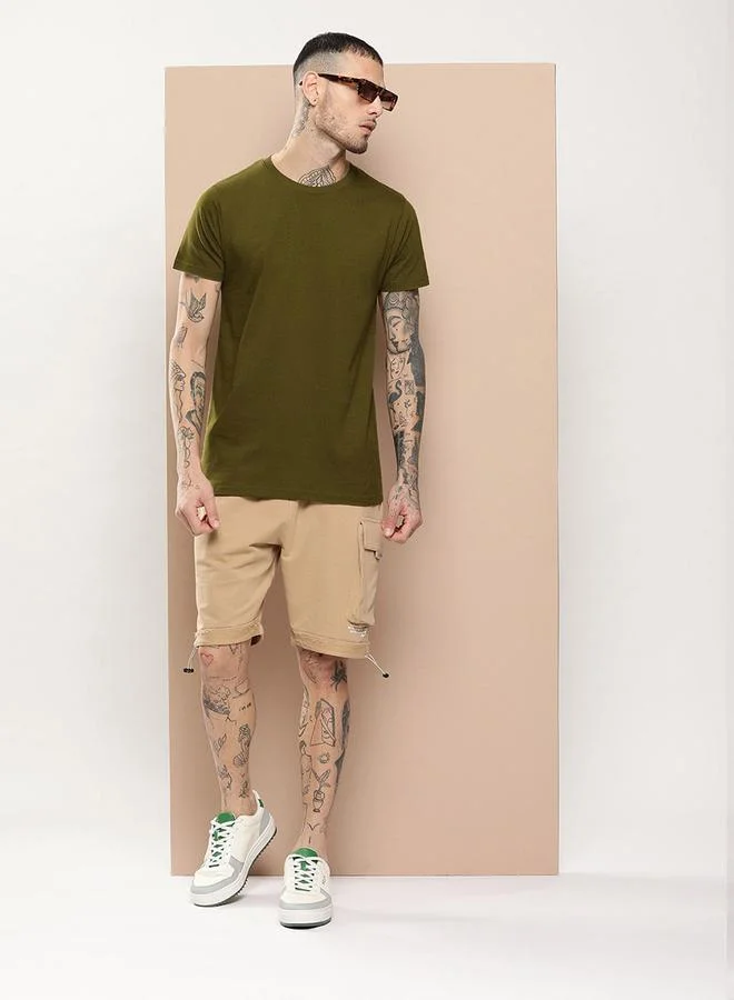 Difference of Opinion Plain Regular Fit T-Shirt by Styli