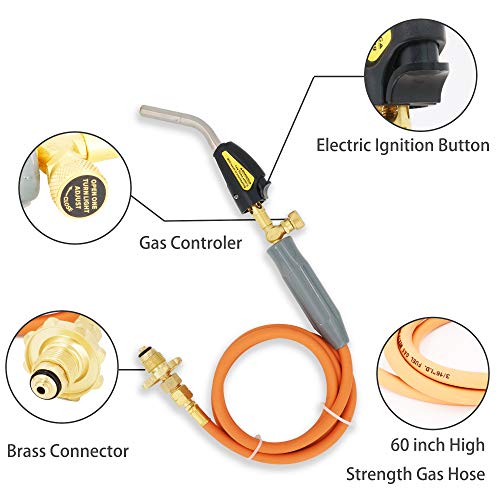 Cybring Welding Torch Fueled By 20 lb Propane With Type 1 Valve, OPD Valve - Image 2