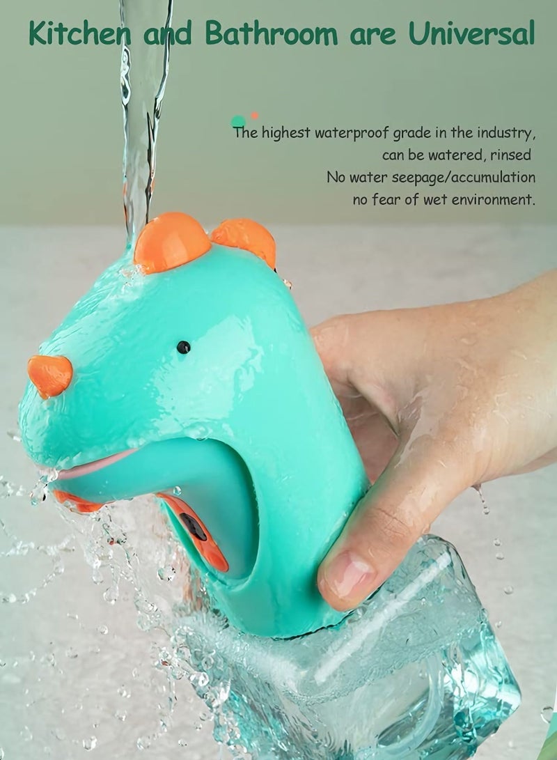 Automatic Soap Dispenser, Foaming No Touch, IPX6 Waterproof Cute Dispenser for Kitchen, Countertop, Kids, Adults, 8.7oz/250ml(Green) - Image 4
