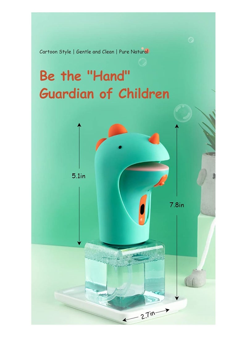 Automatic Soap Dispenser, Foaming No Touch, IPX6 Waterproof Cute Dispenser for Kitchen, Countertop, Kids, Adults, 8.7oz/250ml(Green) - Image 5