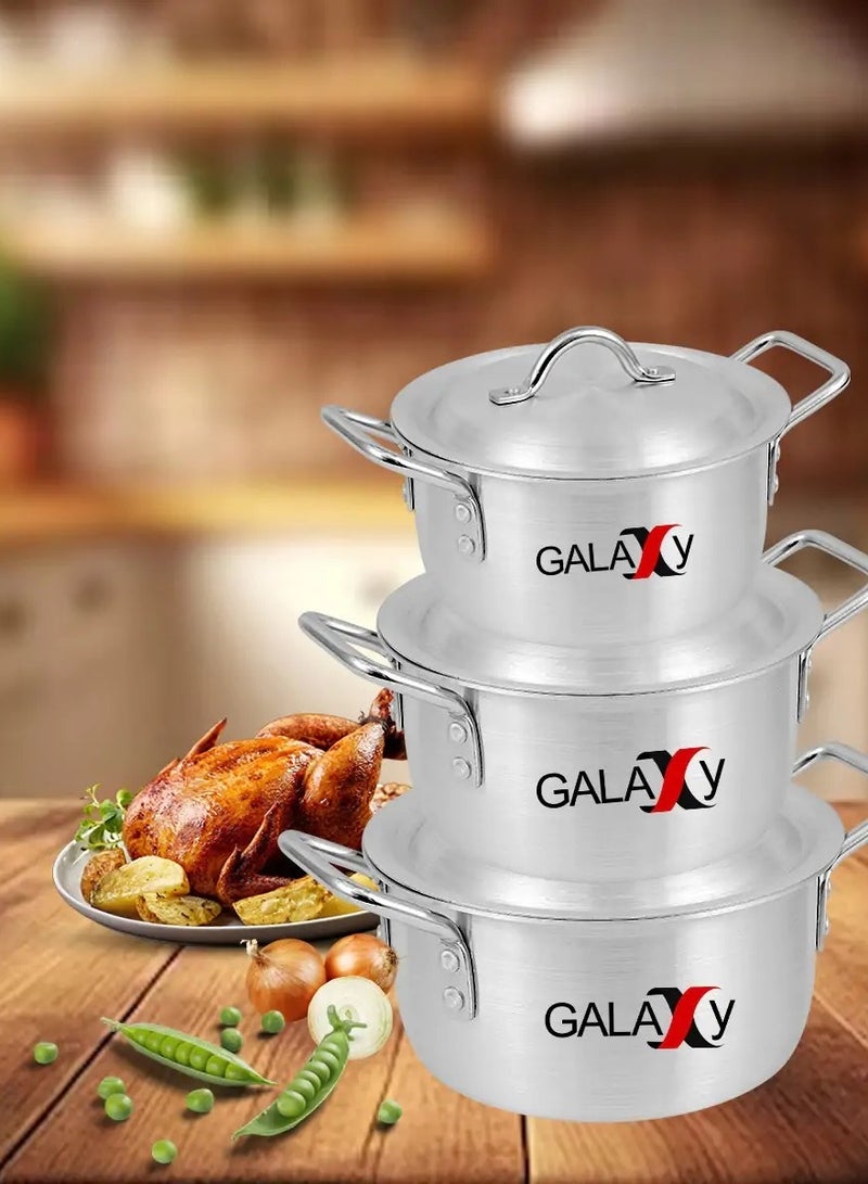 GALAX 3 piece Aluminum Metal Finish Casserole Set is designed for versatile use across