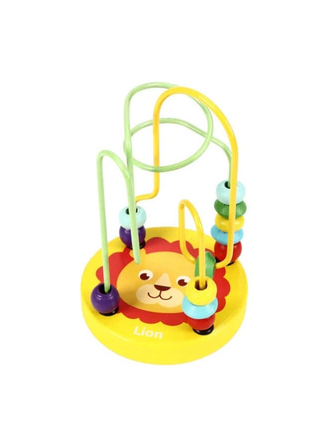 ليون لعبة المتاهة الخشبية بالخرز للأطفال – تصميم أسد، لعبة تنمية مهارات للأطفال +3 سنوات - Image 1