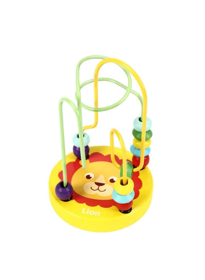 ليون لعبة المتاهة الخشبية بالخرز للأطفال – تصميم أسد، لعبة تنمية مهارات للأطفال +3 سنوات - Image 3