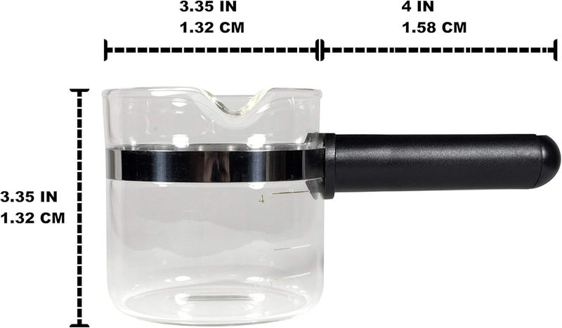 Univen Univen 4 Cup Glass Espresso Coffee Carafe Compatible with Mr Coffee Krups Salton DeLonghi Imusa etc  - Image 4