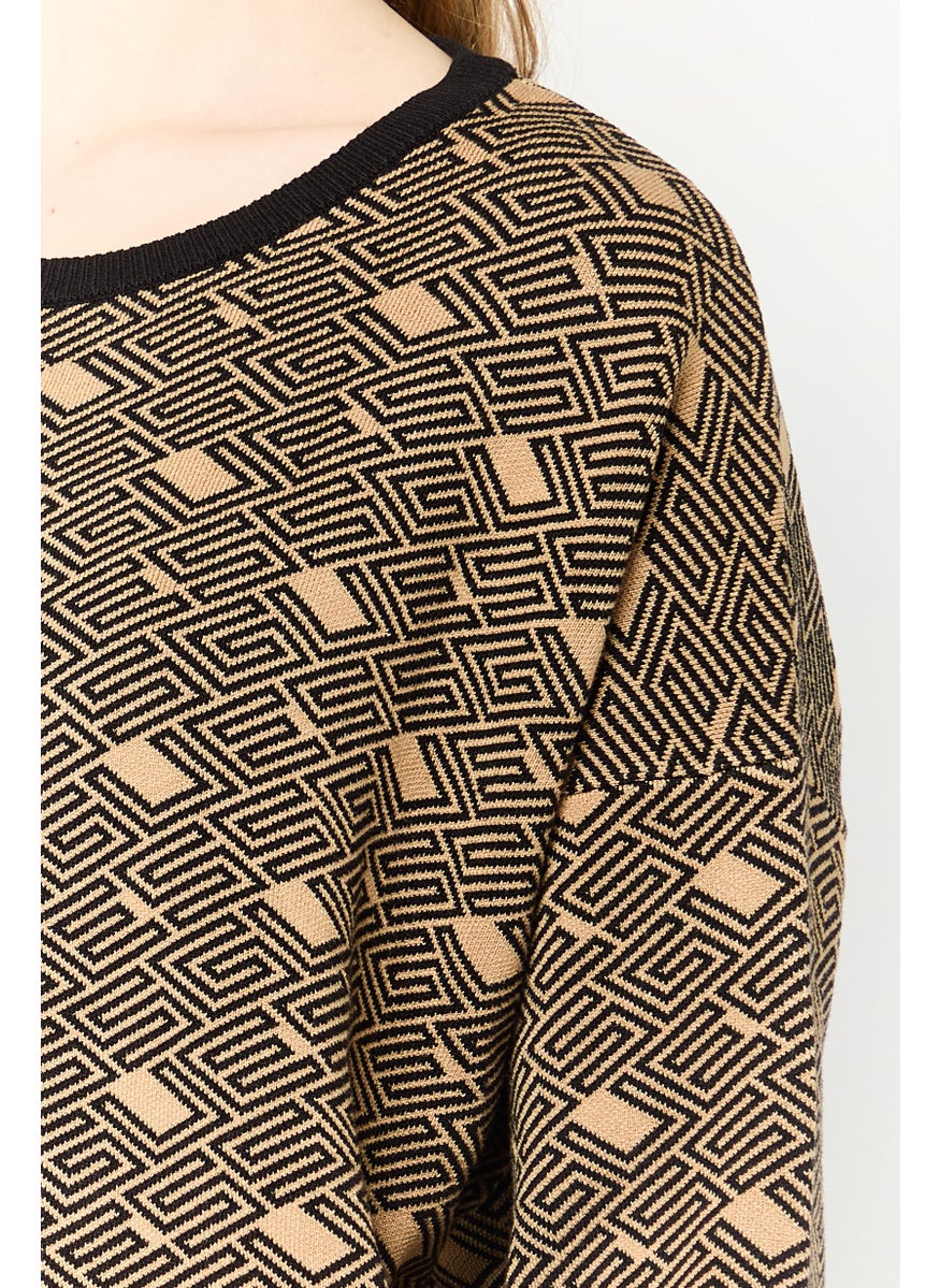 GUESS Women Crew Neck Brand Logo Long Sleeves Sweatshirt, Multicolor  - Image 3