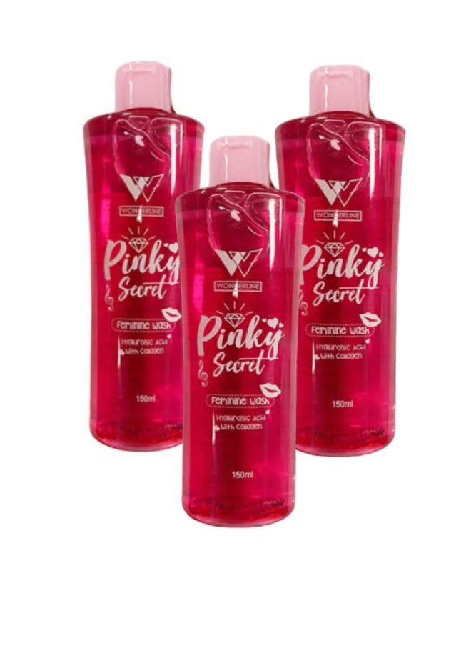 WONDERLINE Pinky Secret Feminine Wash 150ml Pack of 3 
