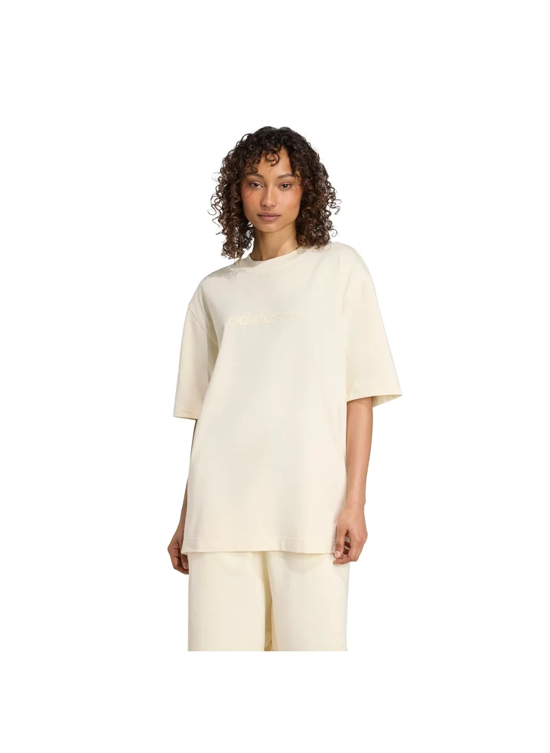 اديداس adidas ESS LIN TEE OS White Originals Women T-SHIRTS