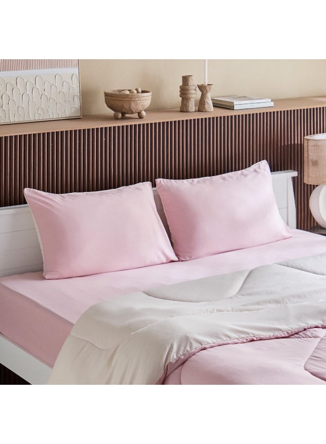 Home Box Derby 3-Piece Reversible Microfiber King Comforter Set - 220x240 cm  - Image 1