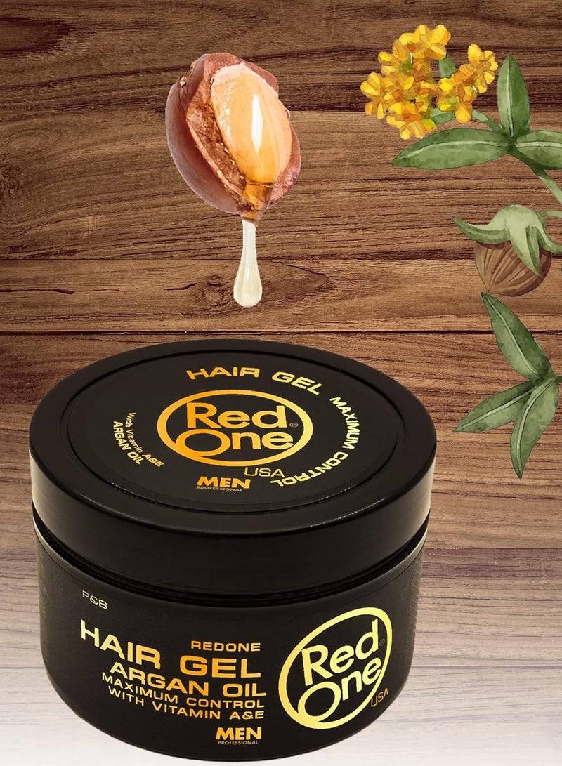 ريد ون جل الشعر ريد ون بالأرجان 450 مل – تثبيت قوي وتغذية طبيعية لجميع أنواع الشعر - Image 4