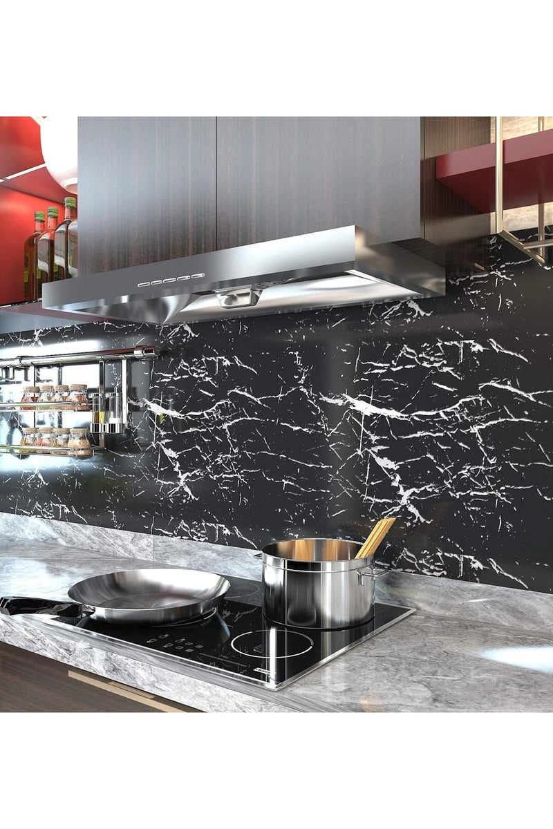 Marble Wallpaper PVC Wall Paper Waterproof Stain Resistant Self Adhesive Removable Wallpaper for Living Room Kitchen Bathroom (60cmx5m) - Image 3
