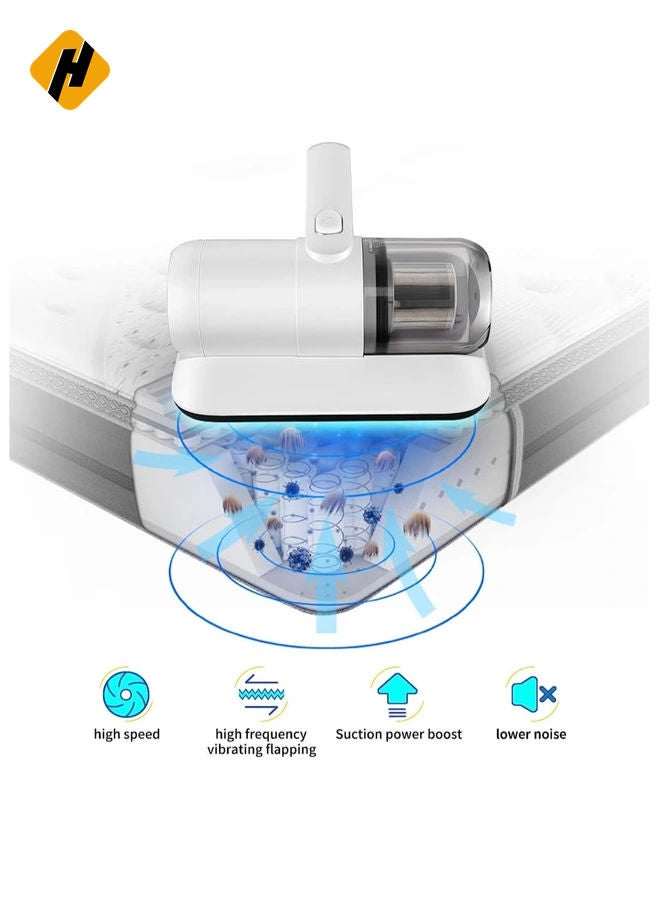 HuHa Handheld UV Light Vacuum Cleaner 10KPa Effectively Removes Dust Mites Bed Bugs Collector for Bed Home Mattress Pillows Cloth Sofas Carpets  - Image 2