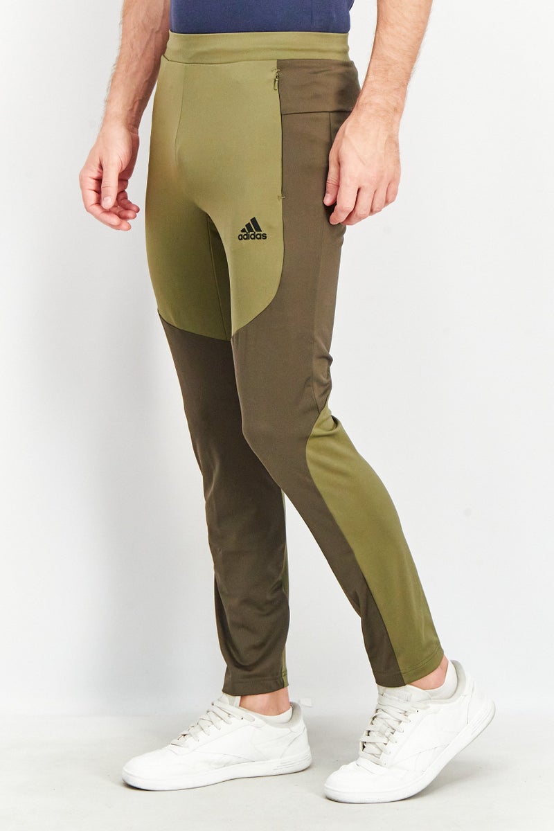 Adidas سروال تدريب اليوغا الرياضي للرجال، زيتوني - Image 4