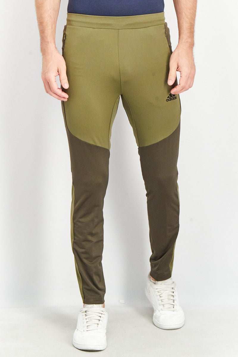 Adidas سروال تدريب اليوغا الرياضي للرجال، زيتوني - Image 1