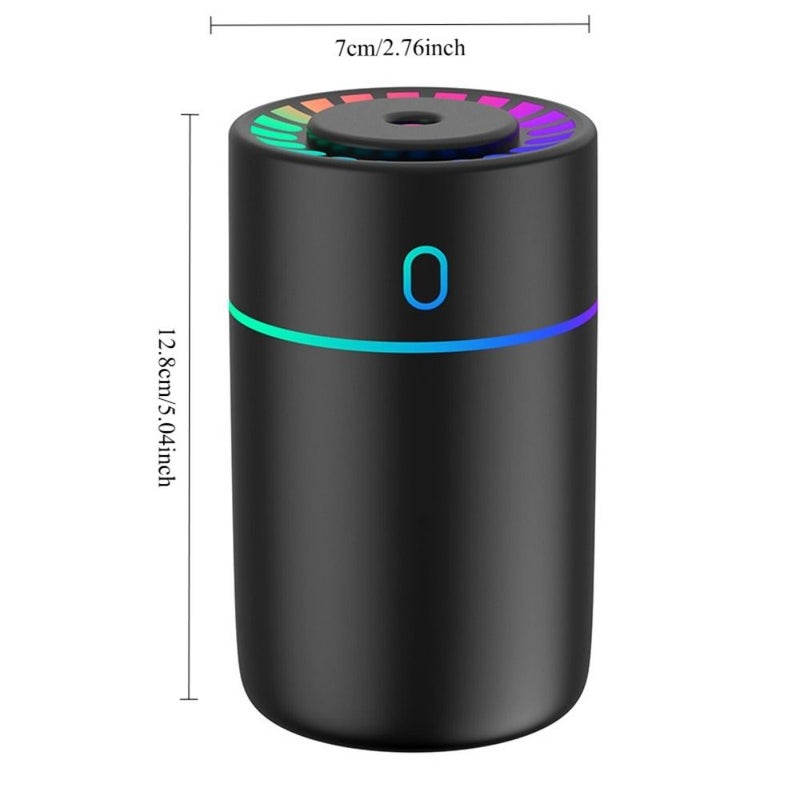 Car Humidifier Aromatherapy Diffuser With White Ambient Night Light LED Mood Smart Air Freshener For Vehicles Home Office Desktop 10 Scenarios No Battery Required - Image 4