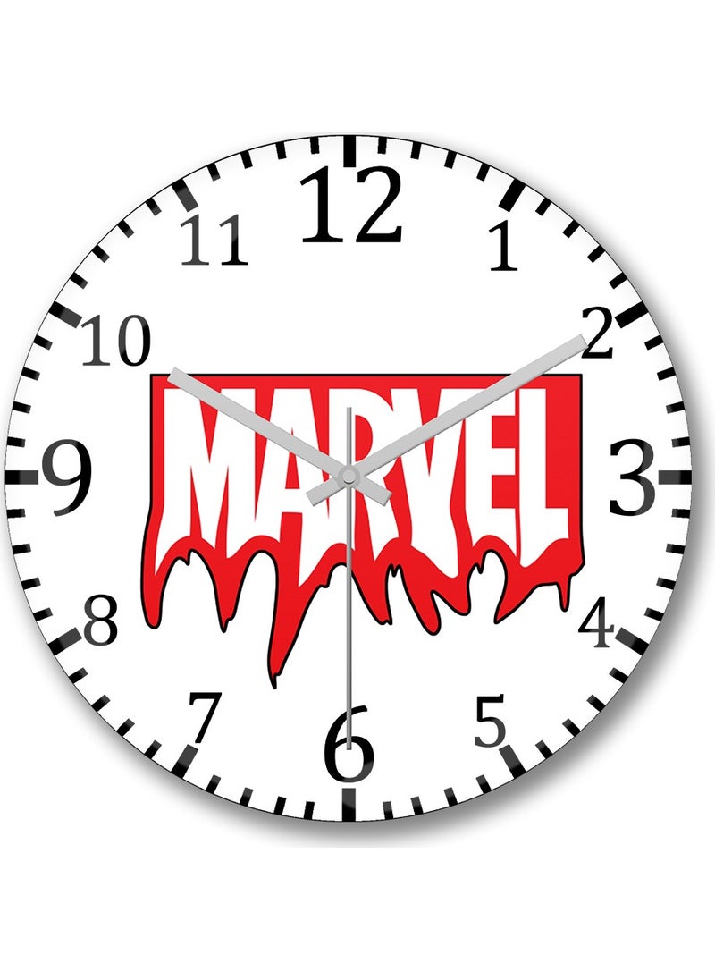 Baskı Dükkanı Print Shop Marvel Derretida Wall Clock Domed Real Glass  - Image 1