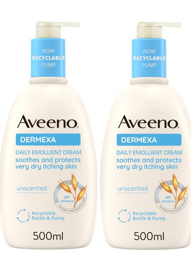 Aveeno Dermexa Cream Duo for Very Dry Itchy Skin 1L Mega Bundle - Image 1