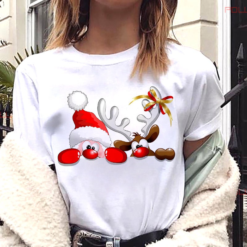 Cross-border supply T-shirt printed T-shirt women's short-sleeved women's clothing - Image 2